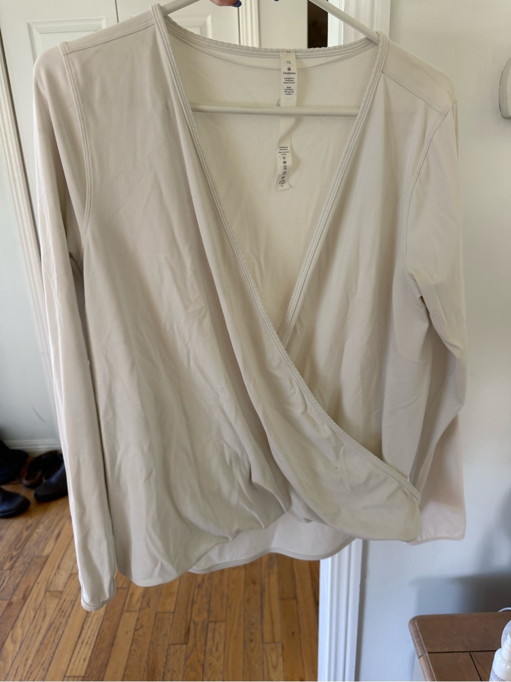 lululemon athletica white Wrap-Front Long Sleeve cardigan